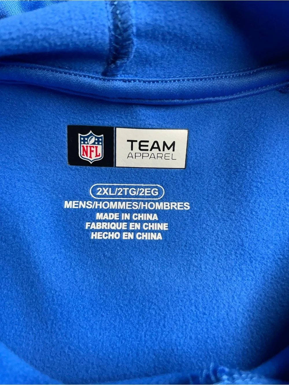 NFL Royal Blue Detroit Lions Pullover Hoodie, Size XXL, Mens